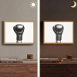 Bokshandschoen - Zwart - Hand Light Box met batterij (Wandlamp) middel -sfeer3