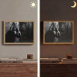 Bokshandschoenen - Muur - Duister - Zwart Light Box met batterij (Wandlamp) middel -sfeer3