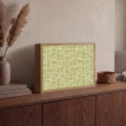 Vlecht - Patroon - Groen Light Box met batterij (Wandlamp) middel 907 -sfeer2