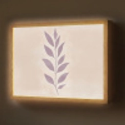 Tak - Bladeren - Minimalistisch - Beige Light Box met batterij (Wandlamp) middel -z3d_website