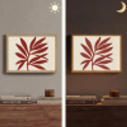 Tak - Bladeren - Rood Light Box met batterij (Wandlamp) middel -sfeer3