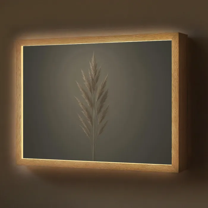 Tak - Pluimgras - Donkerbruin Light Box met batterij (Wandlamp) middel -z3d_website