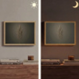 Tak - Pluimgras - Donkerbruin Light Box met batterij (Wandlamp) middel -sfeer3