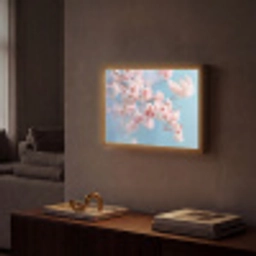 Takken - Bloesems - Roze Light Box met batterij (Wandlamp) middel -sfeer1