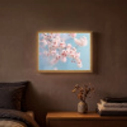 Takken - Bloesems - Roze Light Box met batterij (Wandlamp) middel -sfeer4