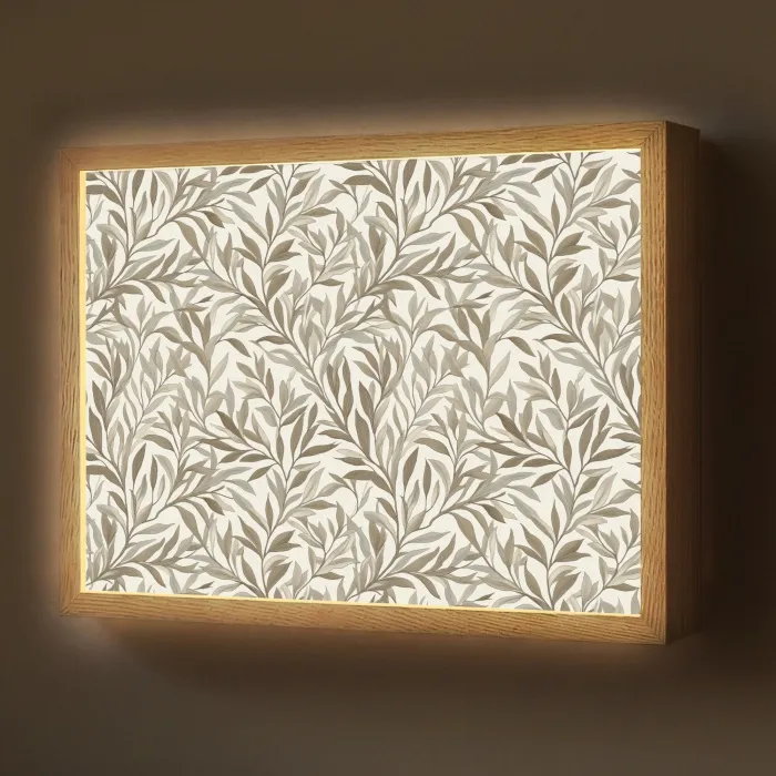 Takken - Botanisch - Taupe Light Box met batterij (Wandlamp) middel 907 -z3d_website