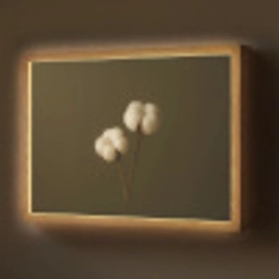 Takken - Katoen - Wit - Bollen Light Box met batterij (Wandlamp) middel -z3d_website