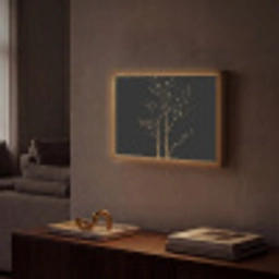 Takken - Blaadjes - Zwart Light Box met batterij (Wandlamp) middel -sfeer1
