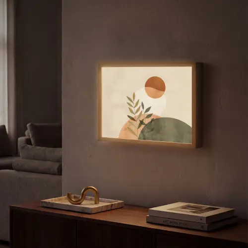 Takken - Vormen - Abstract Light Box met batterij (Wandlamp) middel -sfeer1