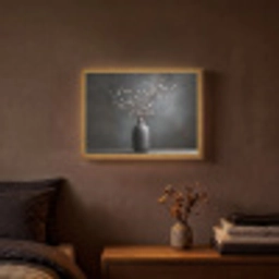 Takken - Vaas - Bolletjes - Wit Light Box met batterij (Wandlamp) middel -sfeer4