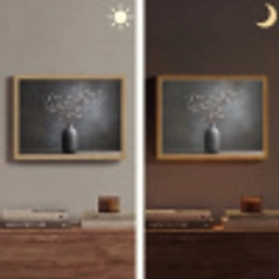 Takken - Vaas - Bolletjes - Wit Light Box met batterij (Wandlamp) middel -sfeer3