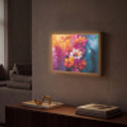 Felle bloemen - Dynamisch - Levendig Light Box met batterij (Wandlamp) middel -sfeer1