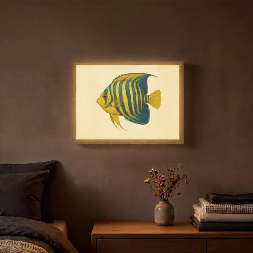 Felgeel - Vis - Strepen - Vinnen Light Box met batterij (Wandlamp) middel -sfeer4