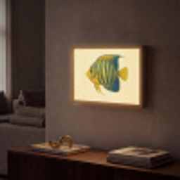 Felgeel - Vis - Strepen - Vinnen Light Box met batterij (Wandlamp) middel -sfeer1