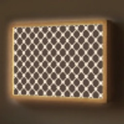 Bruin - Ruitpatroon - Geometrisch Light Box met batterij (Wandlamp) middel 907 -z3d_website