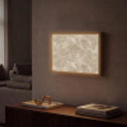 Bruin - Kristaladers - Marmer Light Box met batterij (Wandlamp) middel 907 -sfeer1