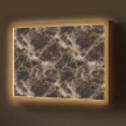 Bruin - Goud - Marmer Light Box met batterij (Wandlamp) middel 907 -z3d_website