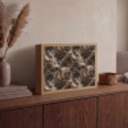 Bruin - Goud - Marmer Light Box met batterij (Wandlamp) middel 907 -sfeer2