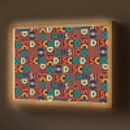 Bruin - Retro - Disco - Patroon Light Box met batterij (Wandlamp) middel 907 -z3d_website