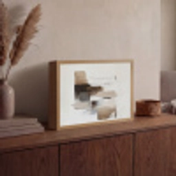 Penseelstreken - Balans - Beige - Bruin Light Box met batterij (Wandlamp) middel -sfeer2