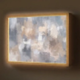 Penseelstreken - Schilderij - Beige Light Box met batterij (Wandlamp) middel -z3d_website