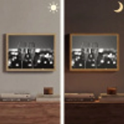 Bubbels - Proosten - Champagneglazen - Stadslichten Light Box met batterij (Wandlamp) middel -sfeer3