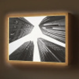Gebouwen - Lucht - Zwart Light Box met batterij (Wandlamp) middel -z3d_website