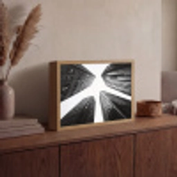 Gebouwen - Lucht - Zwart Light Box met batterij (Wandlamp) middel -sfeer2