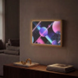 Bollen - Neon - Lijnen - Roze Light Box met batterij (Wandlamp) middel -sfeer1
