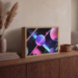 Bollen - Neon - Lijnen - Roze Light Box met batterij (Wandlamp) middel -sfeer2