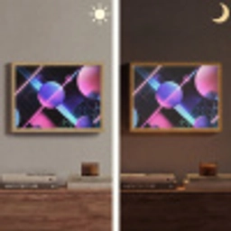 Bollen - Neon - Lijnen - Roze Light Box met batterij (Wandlamp) middel -sfeer3