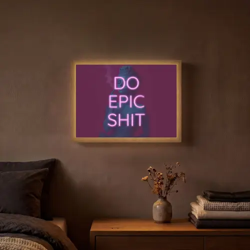 Buste - Neon - LED - Letters Light Box met batterij (Wandlamp) middel -sfeer4