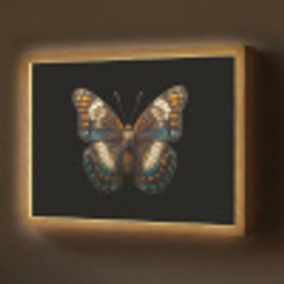 Vlinder - Kleurrijk - mozaïekachtig Light Box met batterij (Wandlamp) middel -z3d_website
