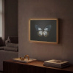 Vlinder - Monochroom - Balans Light Box met batterij (Wandlamp) middel -sfeer1