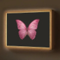 Vlinder - roze - Elegant Light Box met batterij (Wandlamp) middel -z3d_website