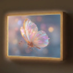 Vlinder - Vleugels - Pastel - Glinstering Light Box met batterij (Wandlamp) middel -z3d_website
