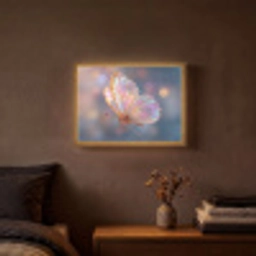 Vlinder - Vleugels - Pastel - Glinstering Light Box met batterij (Wandlamp) middel -sfeer4