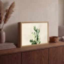 Cactus - Groen - Minimalistisch Light Box met batterij (Wandlamp) middel -sfeer2