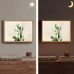 Cactus - Groen - Minimalistisch Light Box met batterij (Wandlamp) middel -sfeer3