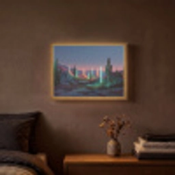 Cactus - Lichtzuilen - Zonsondergang Light Box met batterij (Wandlamp) middel -sfeer4