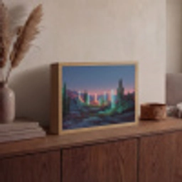 Cactus - Lichtzuilen - Zonsondergang Light Box met batterij (Wandlamp) middel -sfeer2