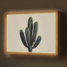 Cactus - Subtiel - Groen Light Box met batterij (Wandlamp) middel -z3d_website
