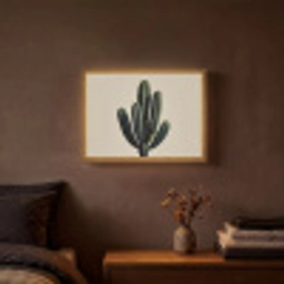 Cactus - Subtiel - Groen Light Box met batterij (Wandlamp) middel -sfeer4