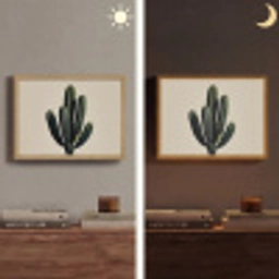 Cactus - Subtiel - Groen Light Box met batterij (Wandlamp) middel -sfeer3