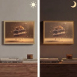 Taart - Chocolade - Eten - Brownie Light Box met batterij (Wandlamp) middel -sfeer3