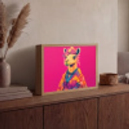 Kameel - Bloemen - Kimono - Waaiers Light Box met batterij (Wandlamp) middel -sfeer2