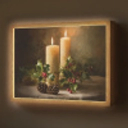 Kaarslicht - Kerst - Veelkleurig Light Box met batterij (Wandlamp) middel -z3d_website