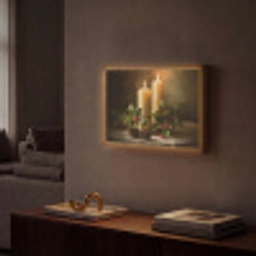 Kaarslicht - Kerst - Veelkleurig Light Box met batterij (Wandlamp) middel -sfeer1
