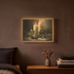 Kaarslicht - Kerst - Veelkleurig Light Box met batterij (Wandlamp) middel -sfeer4