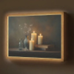 Kaarsen - Stilleven - Rustiek - Boeken Light Box met batterij (Wandlamp) middel -z3d_website